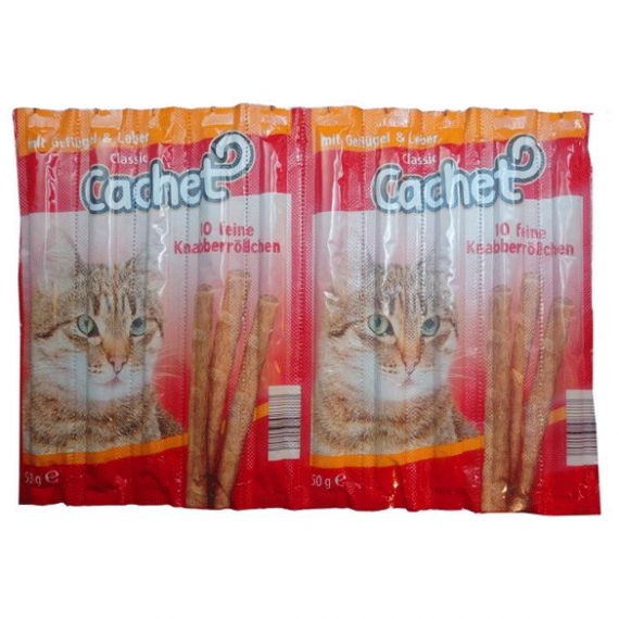 تشویقی مدادی گربه کچت (Cachet) با طعم مرغ و جگر