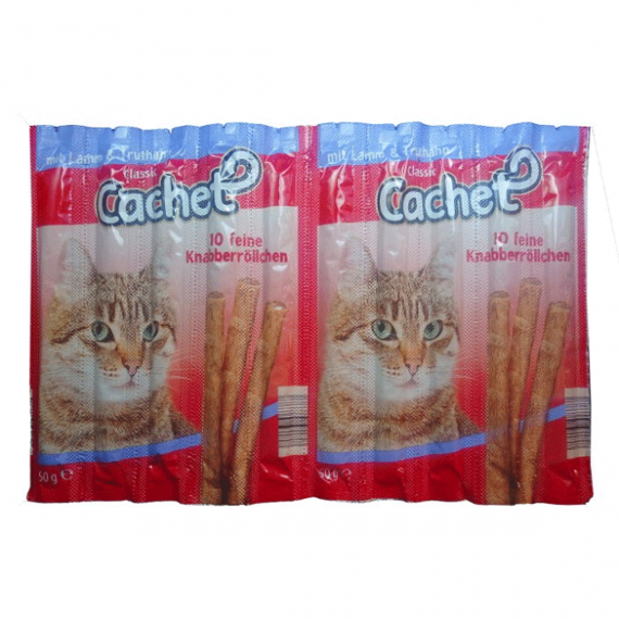 تشویقی مدادی گربه کچت (Cachet) حاوی بره و بوقلمون