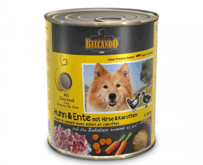 کنسرو سگ بلکاندو تهیه شده از گوشت مرغ، اردک و هویج