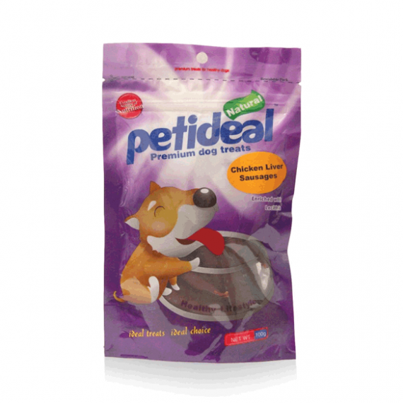 تشویقی سگ Petideal؛ سوسیس جگر مرغ