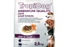 غذای خشک سگ تروپی داگ (Tropi Dog) مخصوص نژاد کوچک