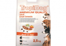 غذای خشک سگ تروپی داگ (Tropi Dog) مخصوص نژاد کوچک