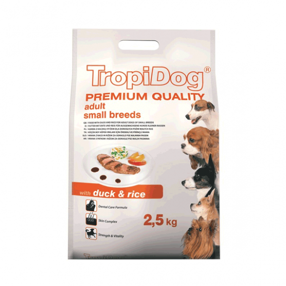 غذای خشک سگ تروپی داگ (Tropi Dog) مخصوص نژاد کوچک