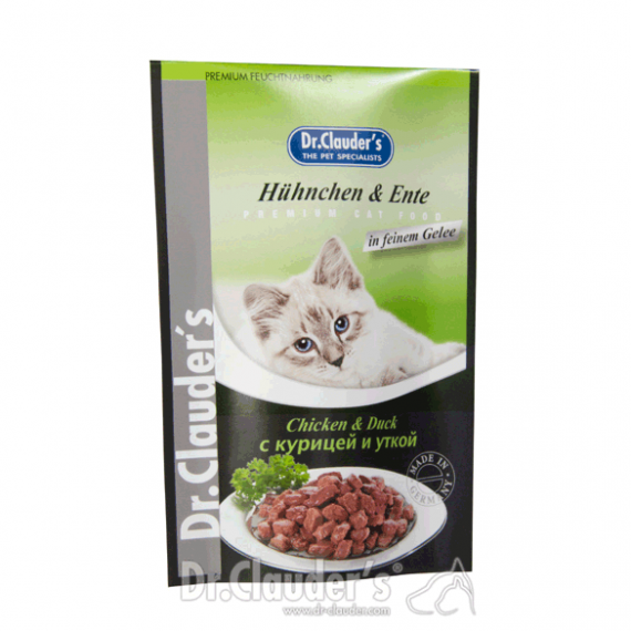 پوچ گربه ژلاتینی دکتر کلودرز؛ تهیه شده از مرغ و اردک
