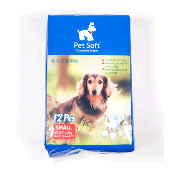 پوشک بهداشتی سگ Pet Soft؛ 12 عددی سایز کوچک