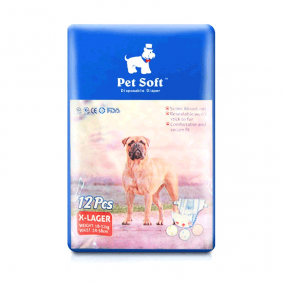 پوشک بهدپوشک بهداشتی سگ Pet Soft؛ 12 عددی سایز بزرگاشتی سگ Pet Soft؛ 12 عددی در سایزهای کوچک، متوسط و بزرگ