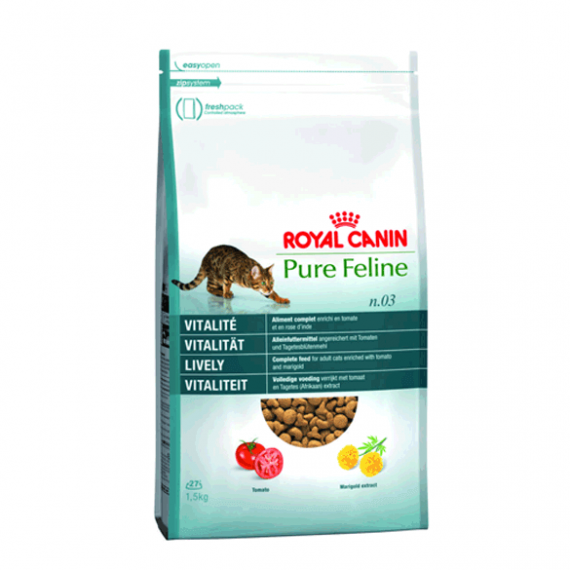 غذای خشک گربه رویال کنین Pure Feline n.03؛ برای شادابی و ضد افسردگی