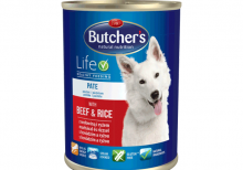 کنسرو سگ بوچرز Butchers Life؛ تهیه شده از گوشت گاو و برنج