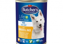 کنسرو سگ بوچرز Butchers Life؛ تهیه شده از گوشت مرغ و برنج