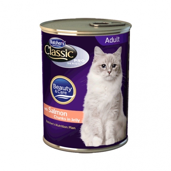 کنسرو گربه بوچرز Butchers Classic Pro؛ تهیه شده از ماهی سالمون