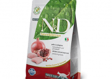 غذای خشک گربه N & D تهیه شده از گوشت مرغ و انار؛ 1.5 کیلویی