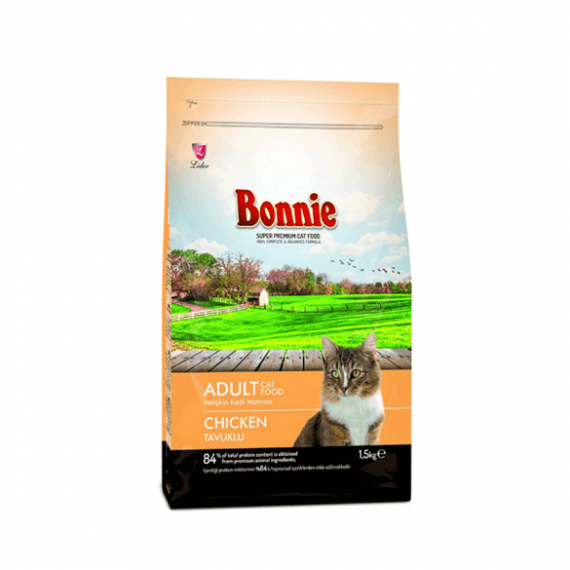 غذای خشک گربه بونی Bonnie تهیه شده از مرغ؛ 1.5 کیلویی