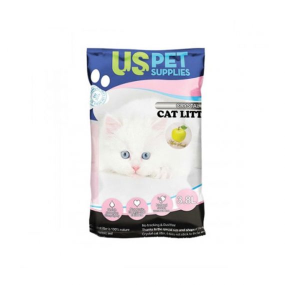 خاک کریستالی گربه US PET با رایحه سیب؛ 3.8 لیتری