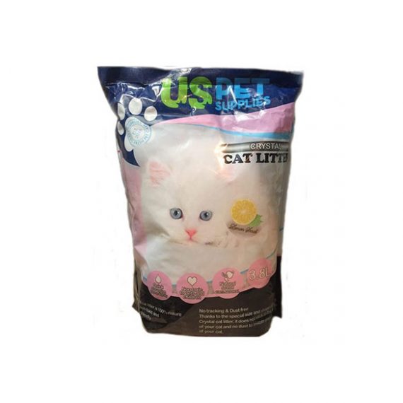 خاک کریستالی گربه US PET با رایحه لیمو؛ 3.8 لیتری