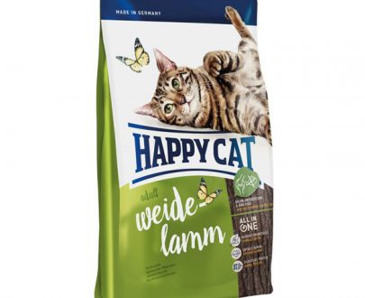 غذای خشک گربه هپی کت Happy Cat تهیه شده از گوشت بره، 10 کیلویی