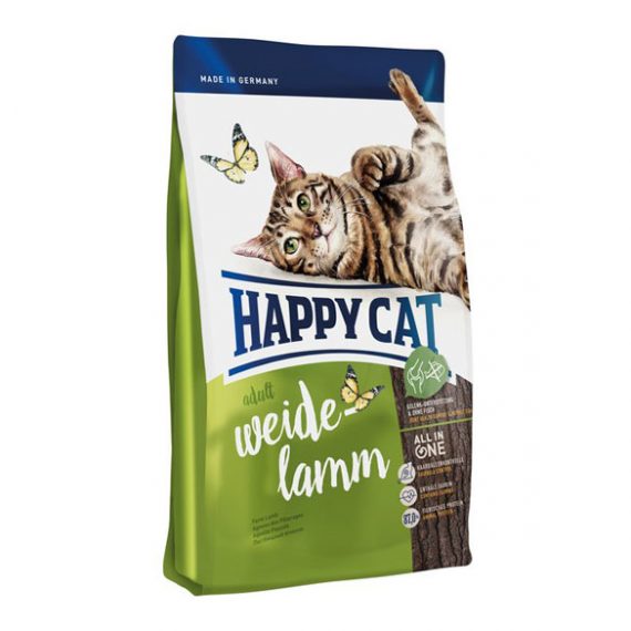غذای خشک گربه هپی کت Happy Cat تهیه شده از گوشت بره، 10 کیلویی