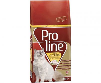 غذای خشک گربه پرولاین Proline؛ تهیه شده از گوشت، مرغ 15 کیلویی