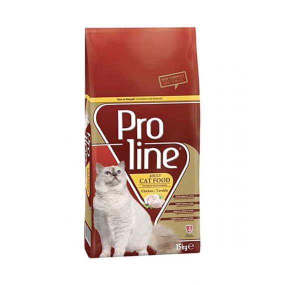 غذای خشک گربه پرولاین Proline؛ تهیه شده از گوشت، مرغ 15 کیلویی