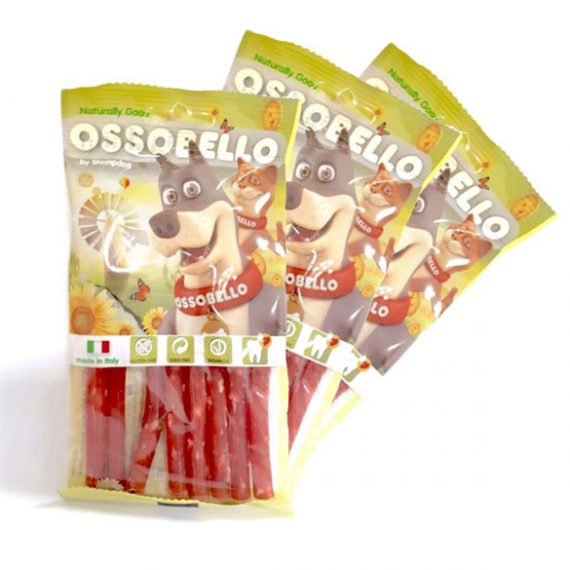 تشویقی گیاهی سگ اوسبلو Ossobello طرح میله ای؛ بسته 8 عددی
